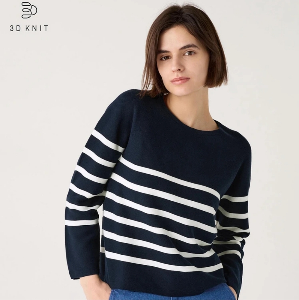 ♥️ NWT Uniqlo 3D Knit Striped Sweater